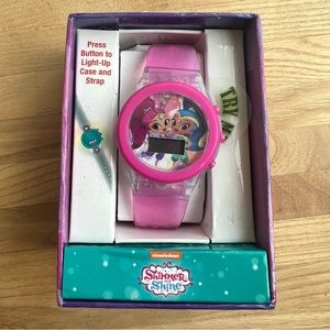 Nickelodeon shimmer and shine pink digital watch